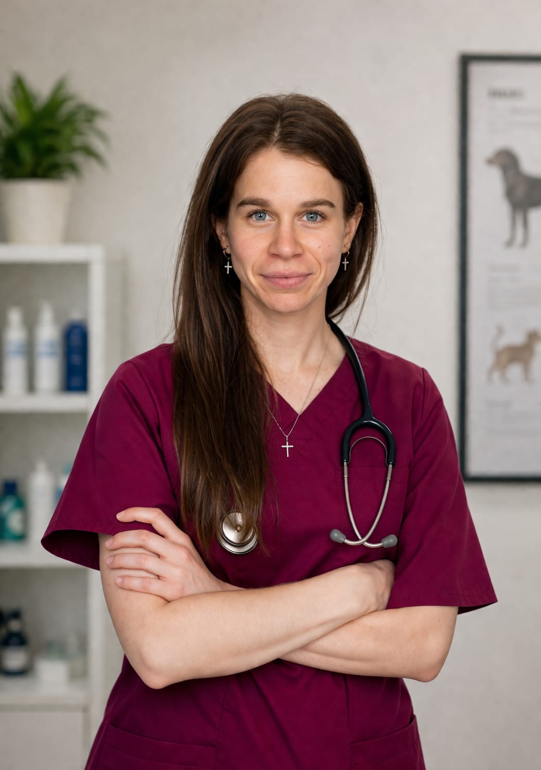 Jessica auxiliar veterinaria de frente